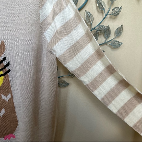 Love by Design Owl Lightweight Crewneck Pullover Acrylic Sweater Sz M NWT - Picture 4 of 5